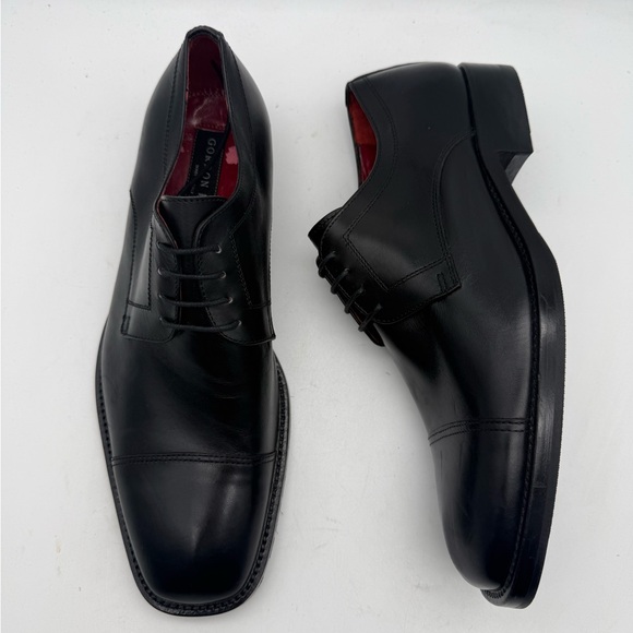 BRAND NEW Gordon Rush Cap Toe Lace Up Shoes Black Mismatched Sizes R 8.5 / L 8 main image 7